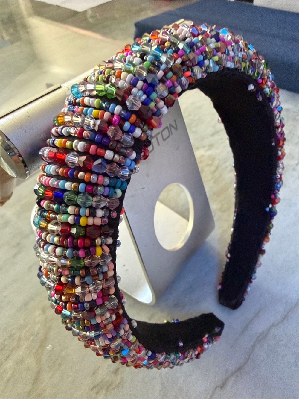 Multicolor Beaded Padded Headband